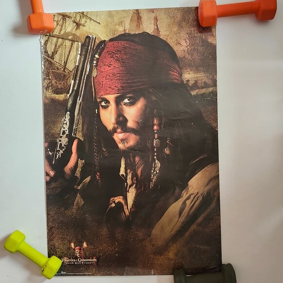 Disney's Pirates of the Caribbean Dead Man's Chest Movie Poster Jack Sparrow - Picture 1 of 3
